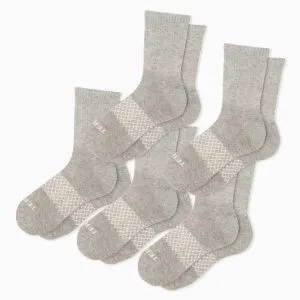 TEREKS Prime Stride Performance Crew Socks Grey 5-Pack Left