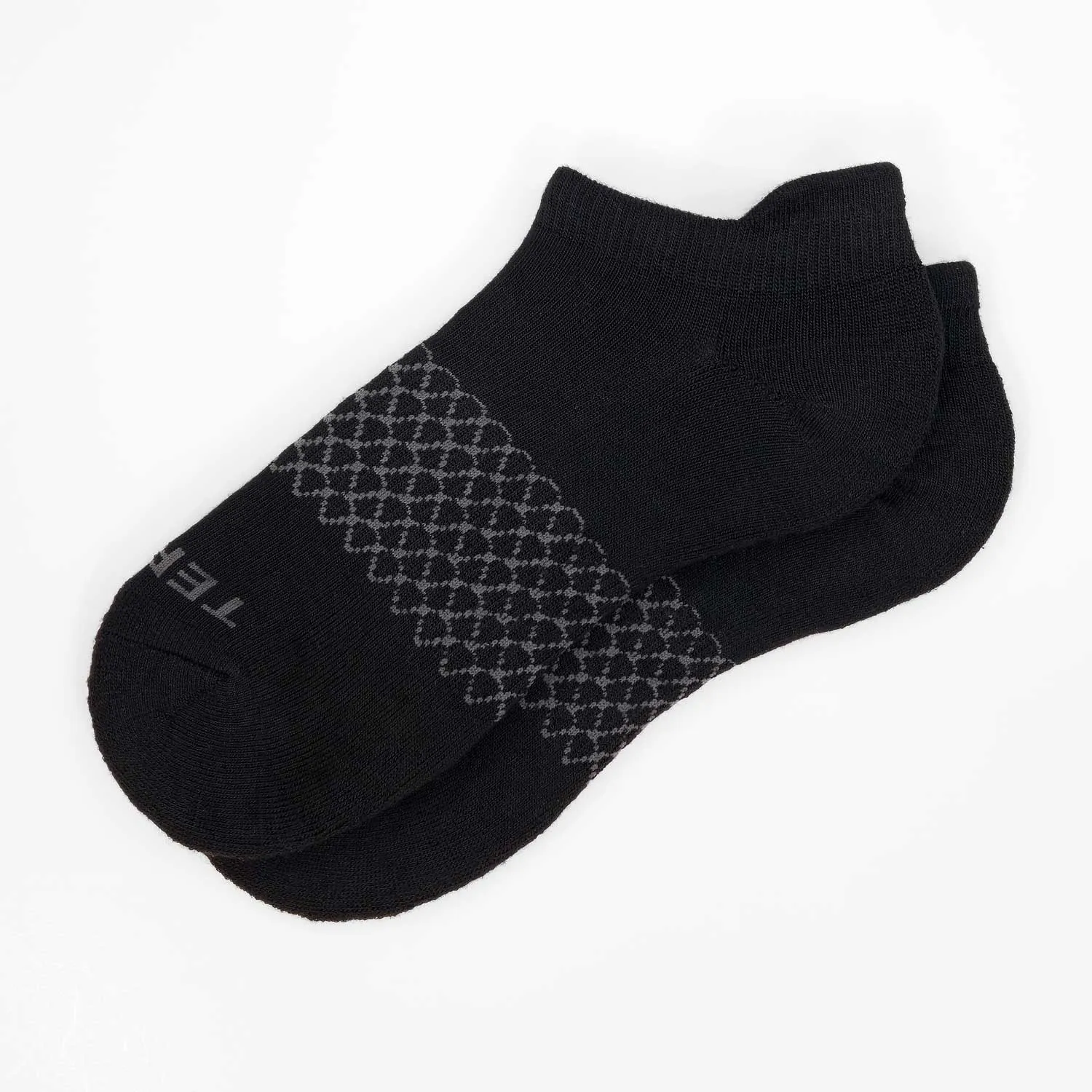 TEREKS Prime Stride Performance Tab Socks Black 1-Pack Left